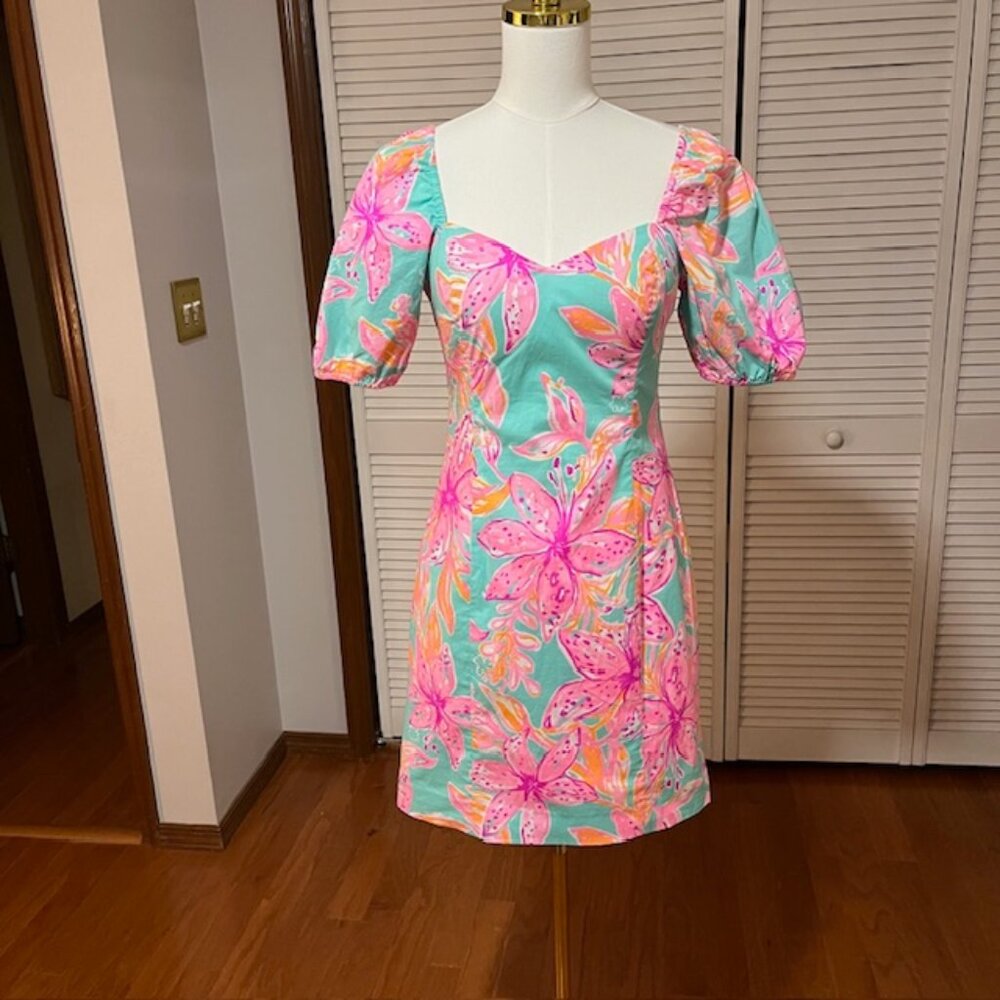 Lily Pulitzer - Lunetta Puff Sleeve Stretch Dress Size 2